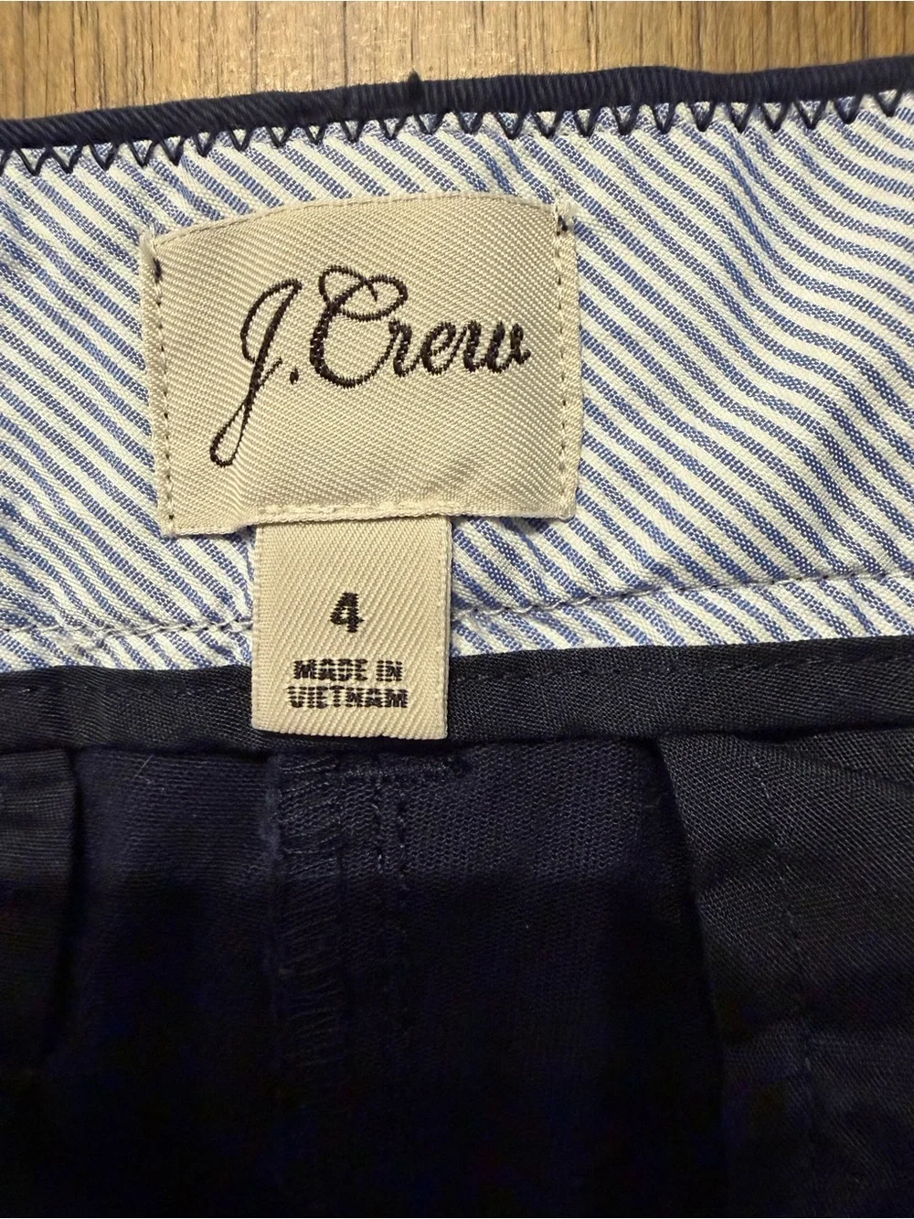 J. Crew Women's Navy High-Rise Chino Shorts